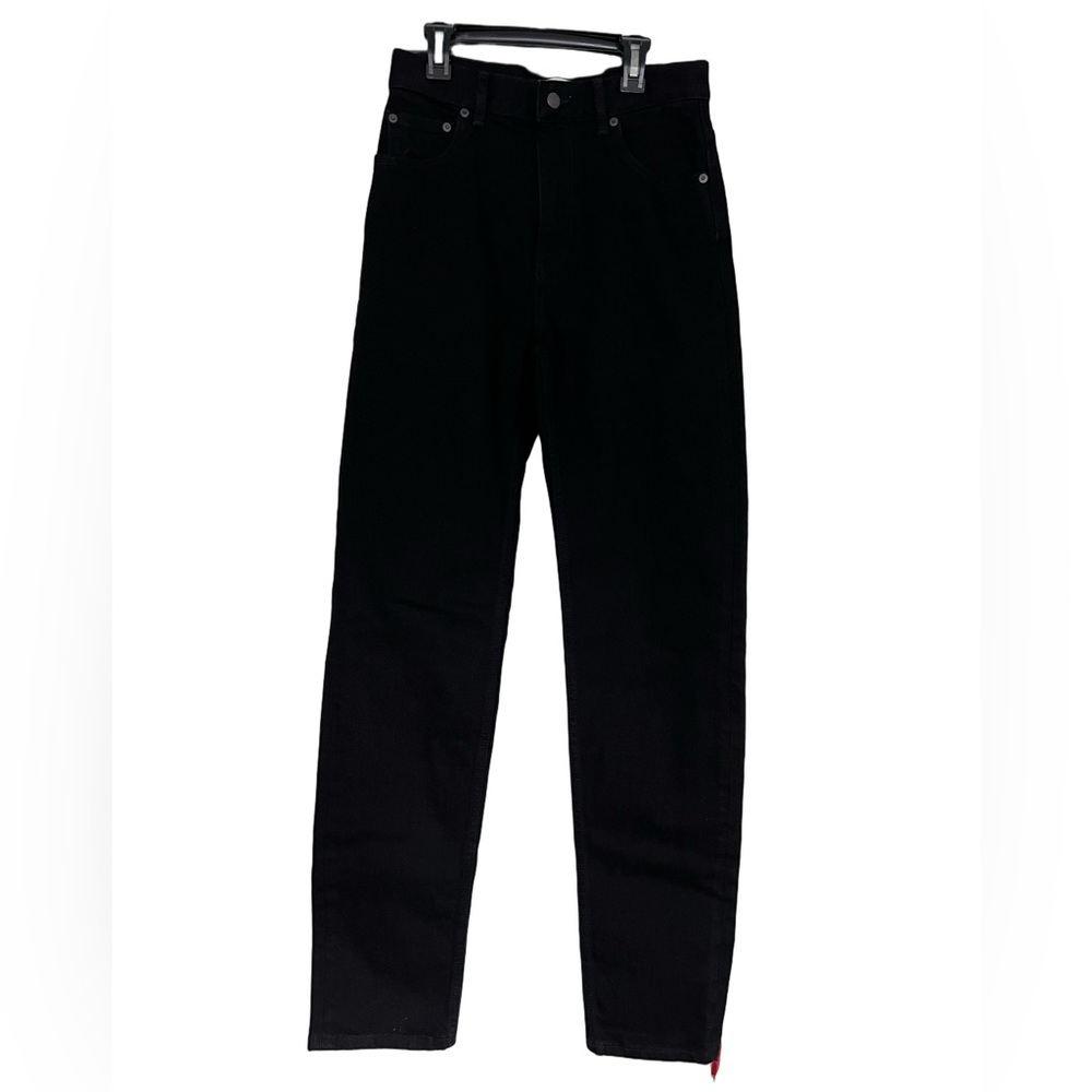 Filippa K Black Designer Tapered Jeans • NWOT • High Rise • Size 27
